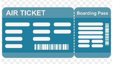 비행기 항공권 예시