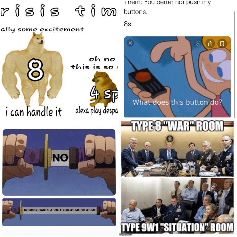 에니어그램 8번 짤 4개