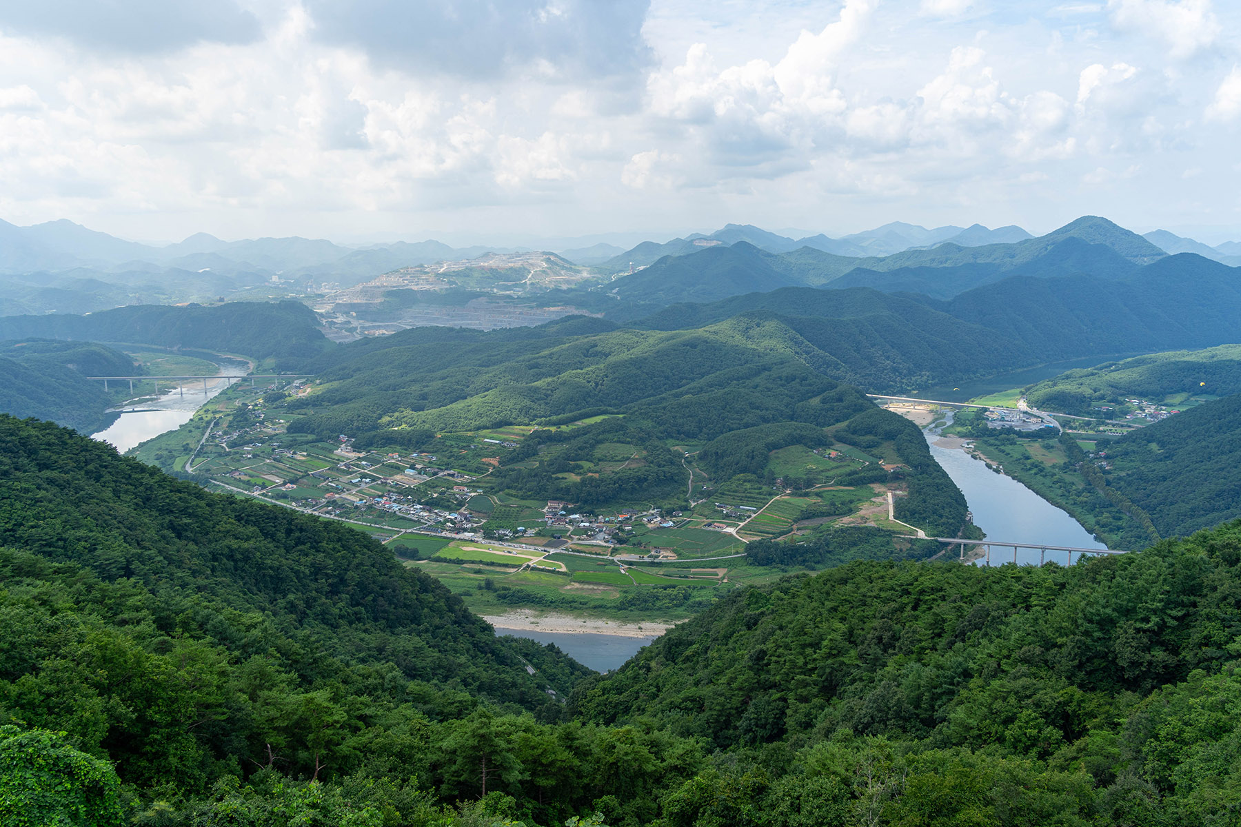 카페산 테라스 전망