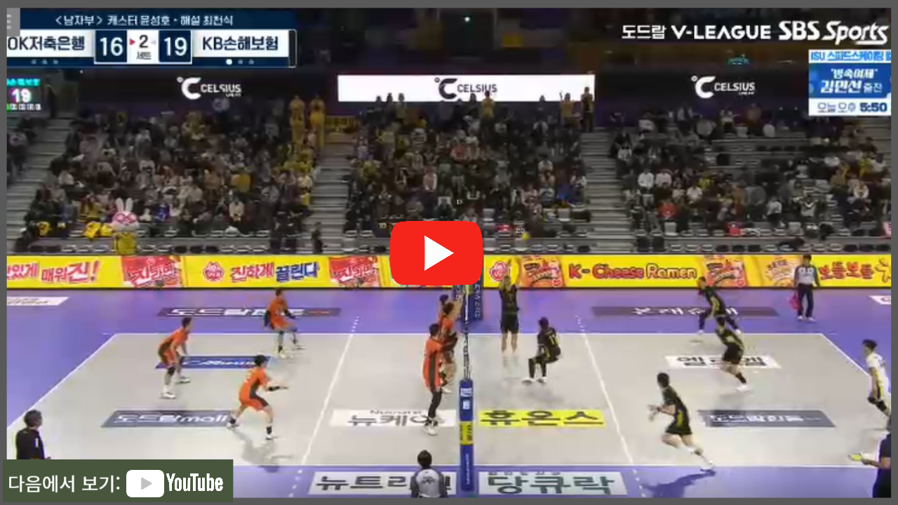 남자배구 일정 KB손해보험 vs OK저축은행