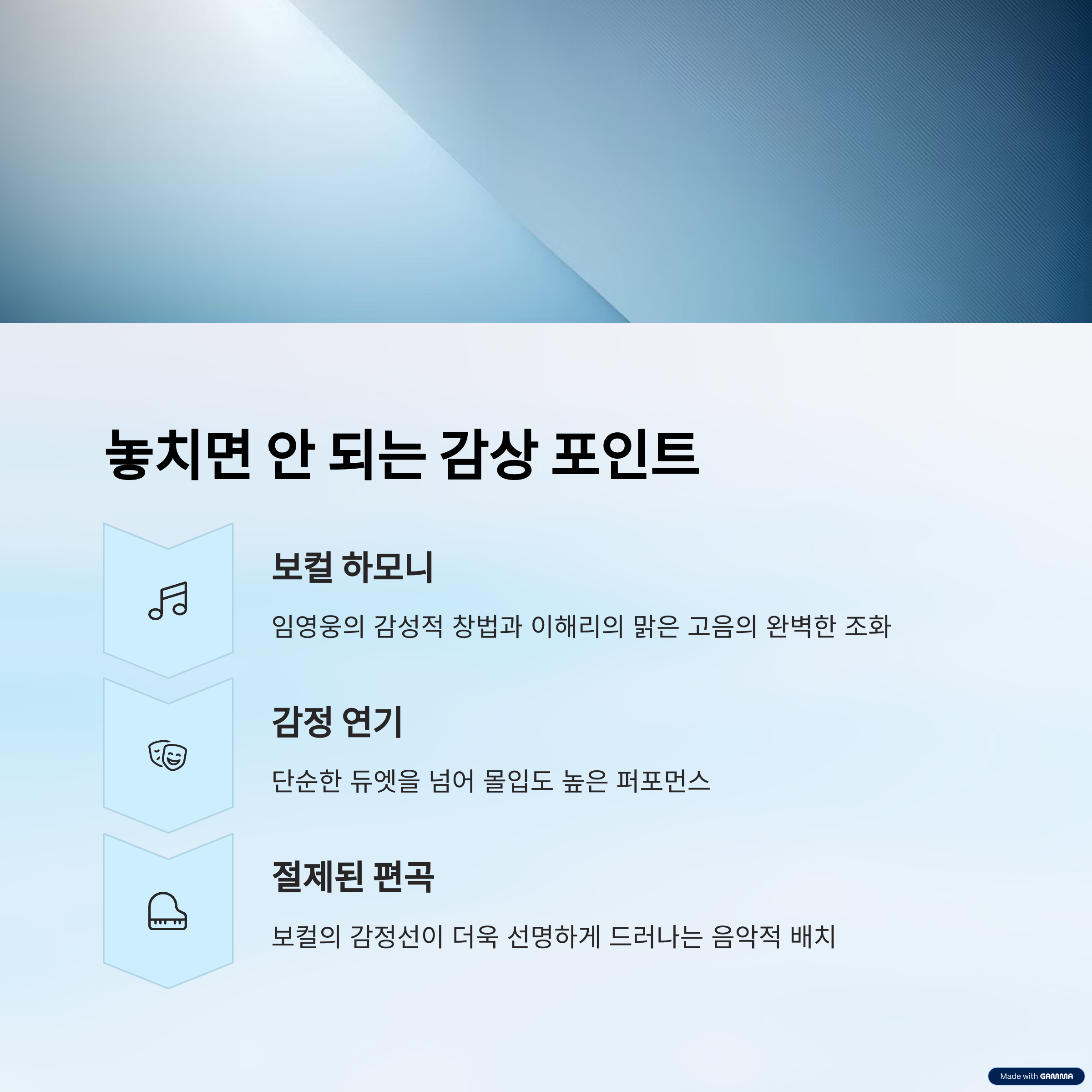 감상 포인트 3가지