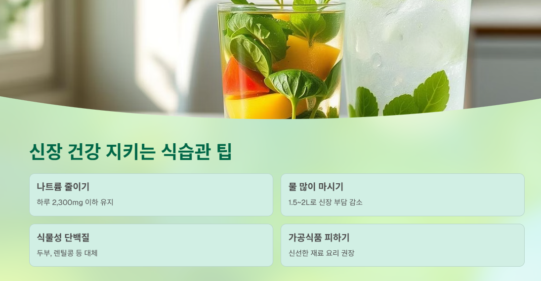 신장 건강 지키는 식습관 팁