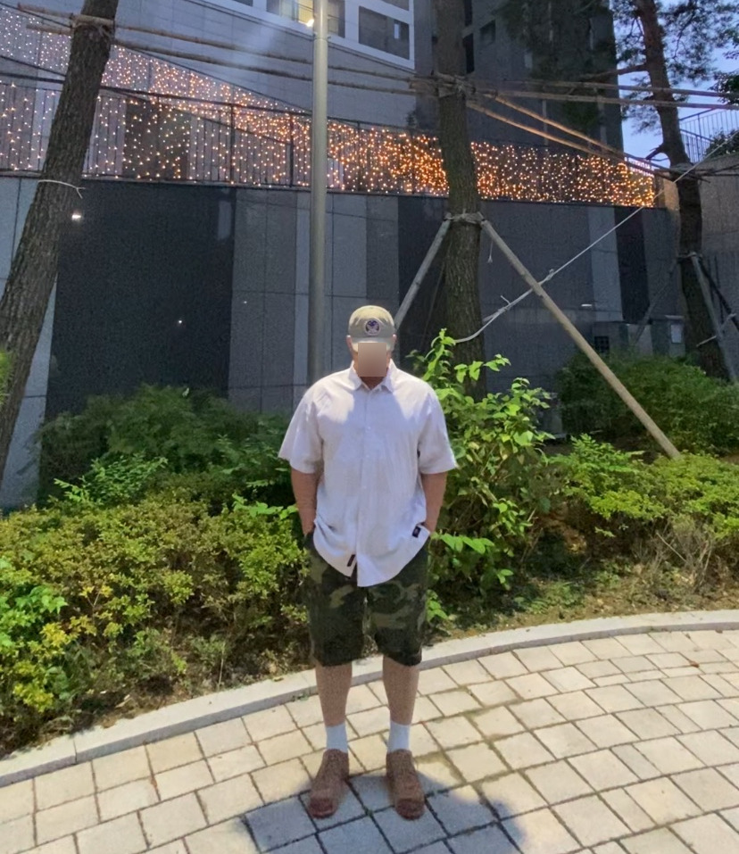 데일리룩('26. 8. 17.)폴로랄프로렌 더블알엘 가먼트다잉 트윌볼캡, 반스 체커보드 반소매셔츠 하와이안셔츠, 로스코 카모 BDU 반바지 팬츠, 야세 YASE 스웨이드 더비슈즈