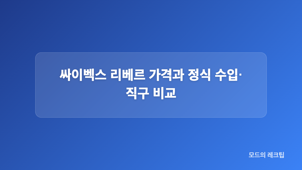싸이벡스 리베르 기내 반입 기준 확인하기