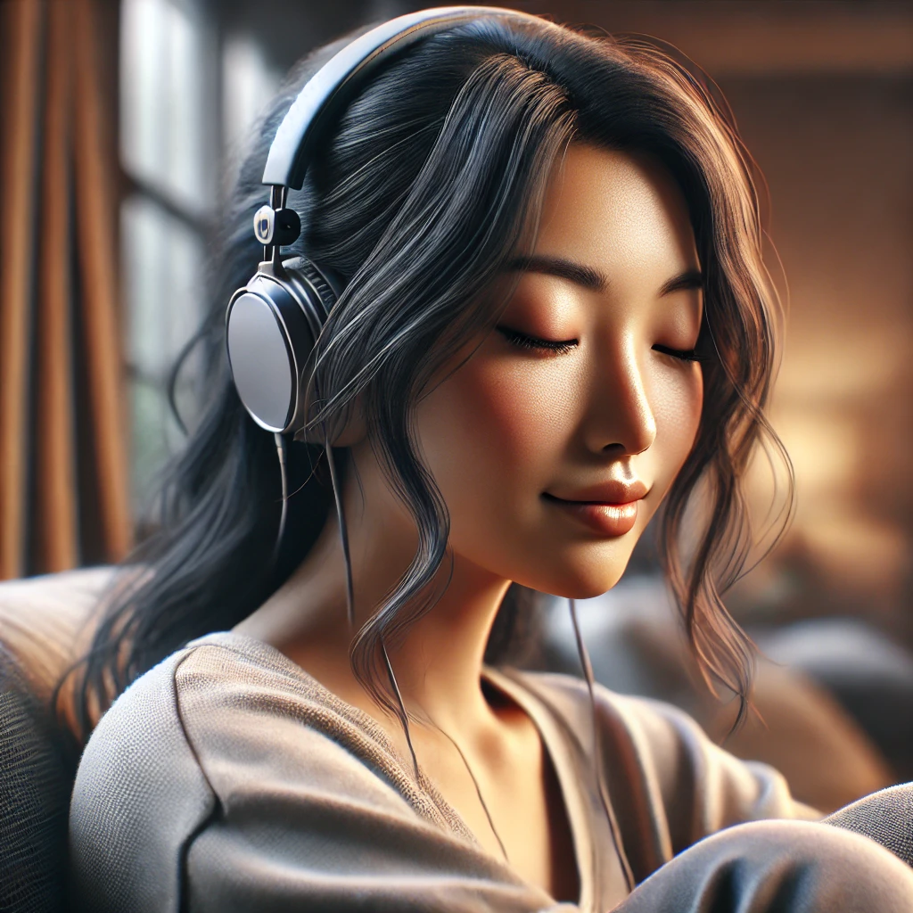 음악-감상하는-여자