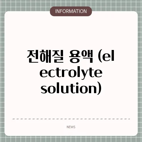 전해질 용액 (electrolyte solution)