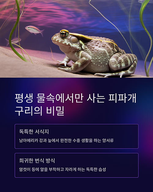 평생 물속에서만 사는 피파개구리의 비밀
