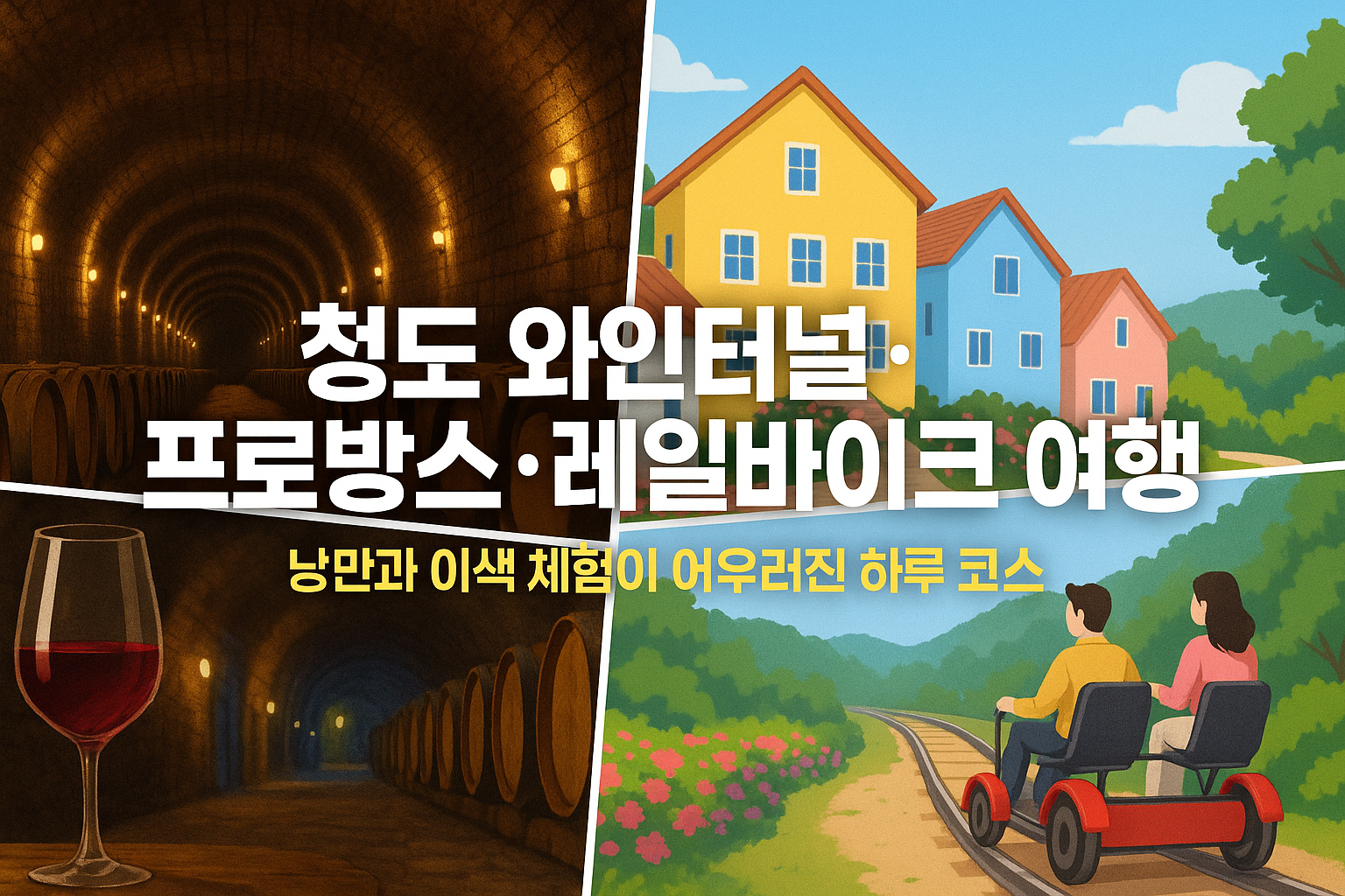 청도 와인터널·프로방스·레일바이크 여행