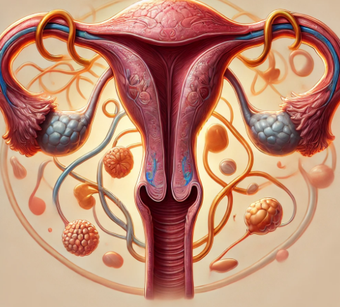 자궁 단면 사진.