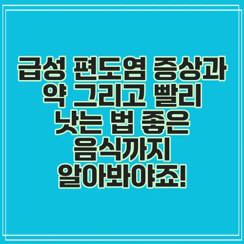 급성 편도염 증상과 약 그리고 빨리 낫는 법 좋은 음식까지 알아봐야죠!