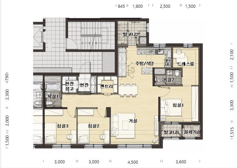 영종하늘도시 A33블록 공공분양 - 84B 평면도