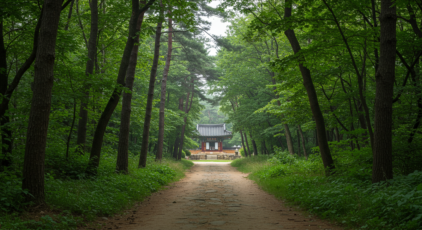 충남 공주 마곡사 백련암 숲길