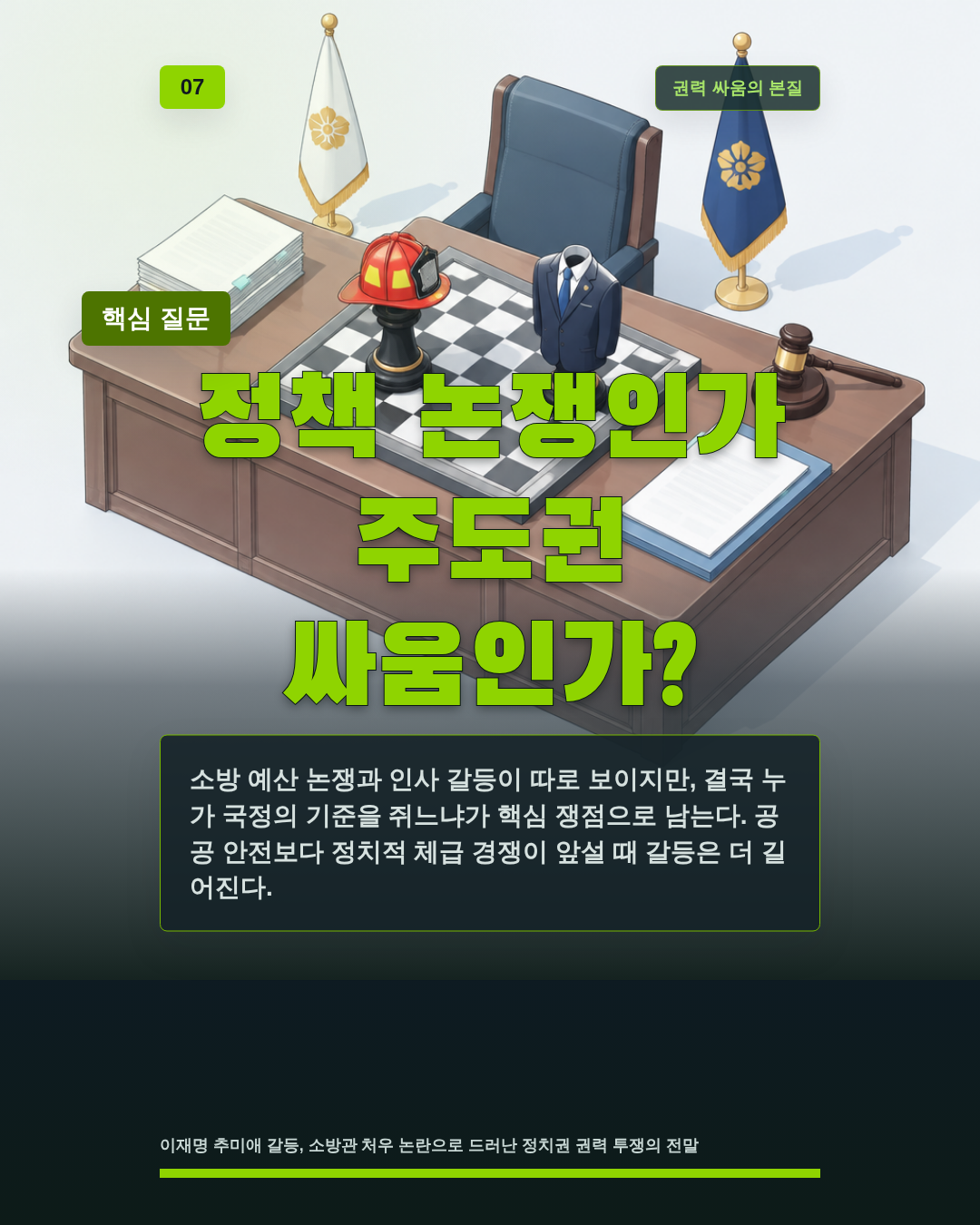 소방예산이 불붙였다