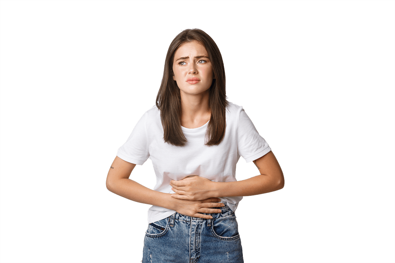 역류성 식도염이 생기는 이유의 복통을 호소하는 사람