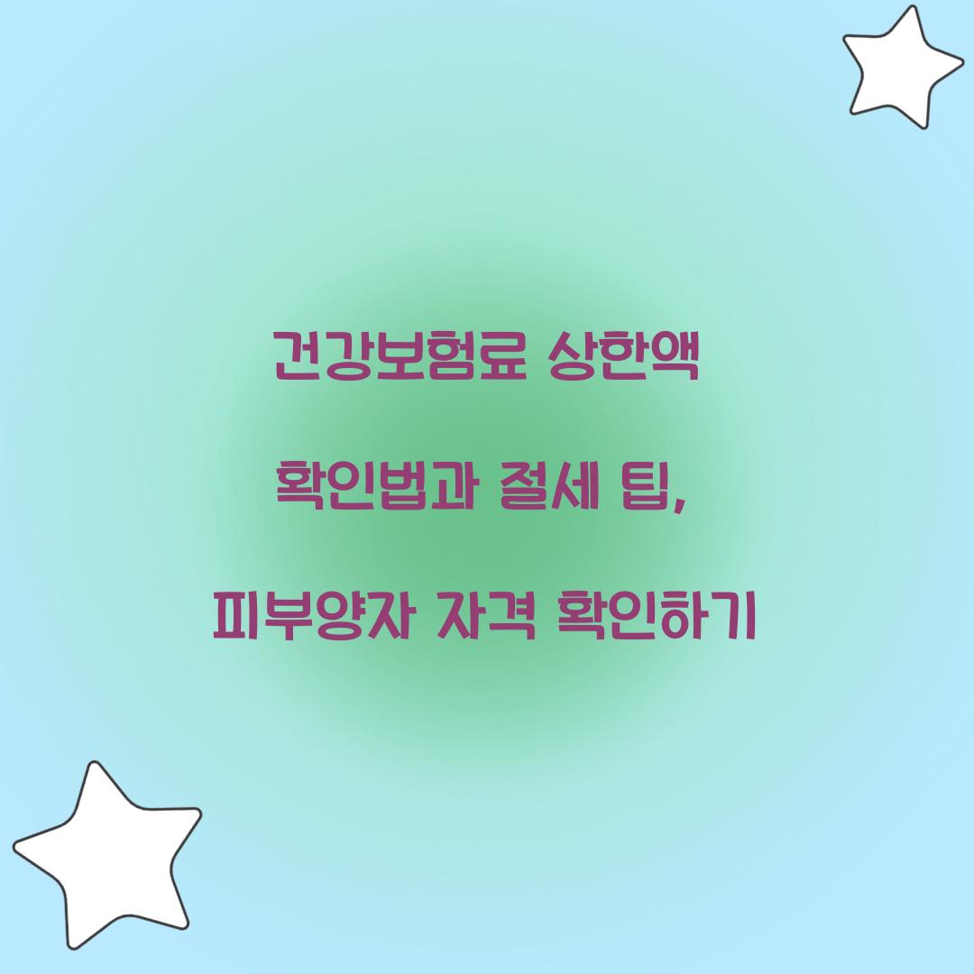 건강보험료 상한액