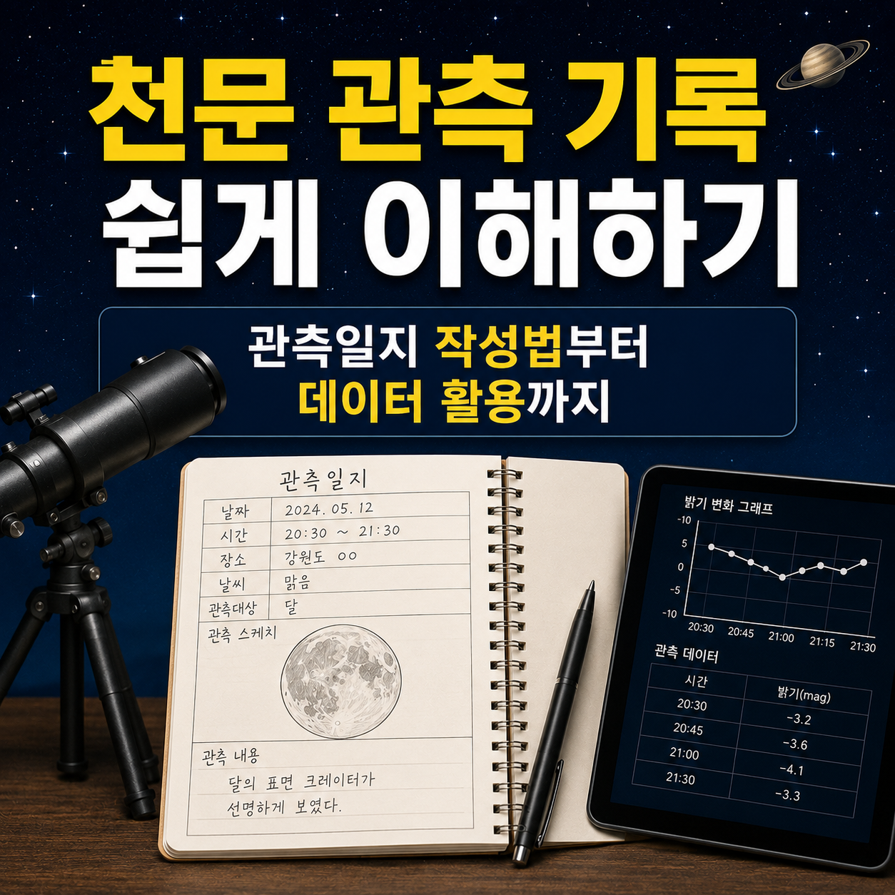 천문 관측 기록 쉽게 이해하기