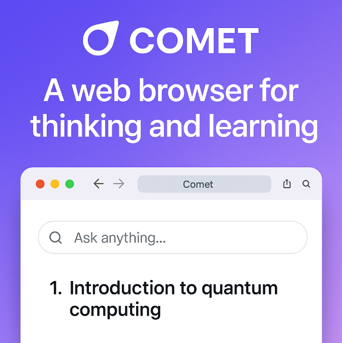 Comet browser 관련 사진