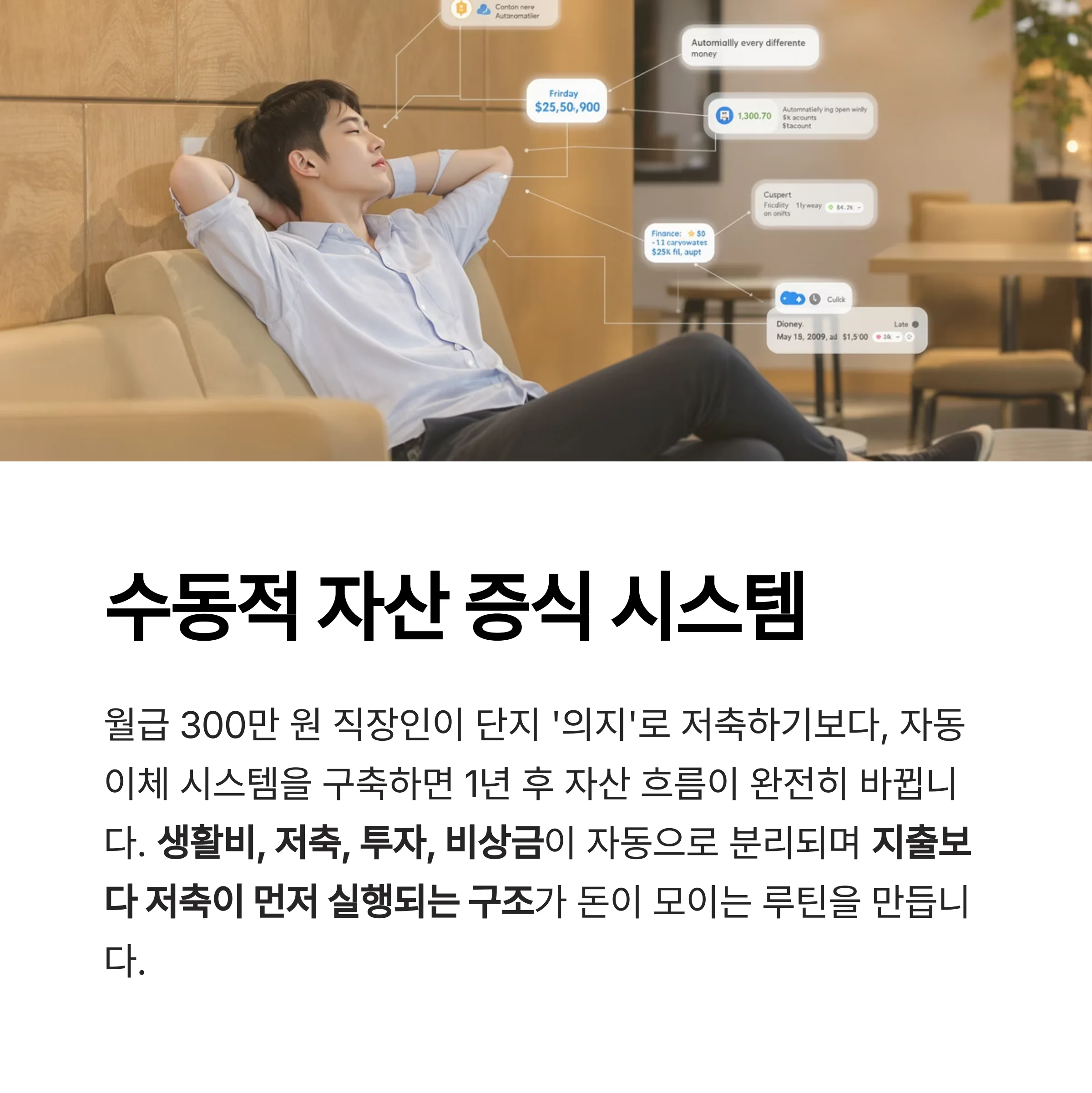 직장인을 위한 ‘자동이체 재테크 시스템’(통장쪼개기)