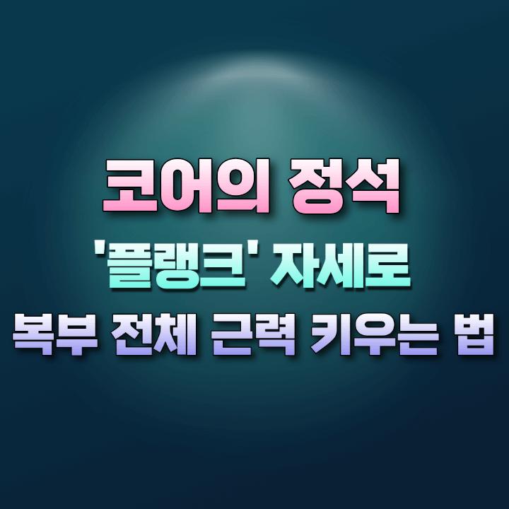 플랭크자세로복부전체근력키우는법
