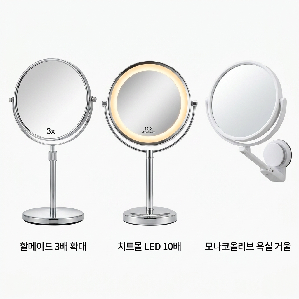 확대거울 추천 3종 비교 할메이드 치트몰 모나코올리브