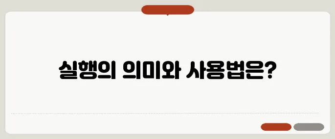 execute 뜻과 프로그래밍 활용