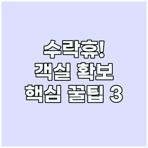 수락휴(Sarakhhyu) 객실 확보..