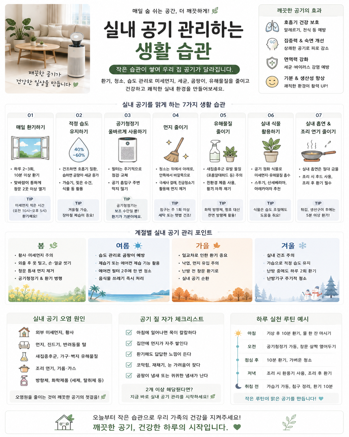 실내 공기 관리하는 생활 습관 관련 사진