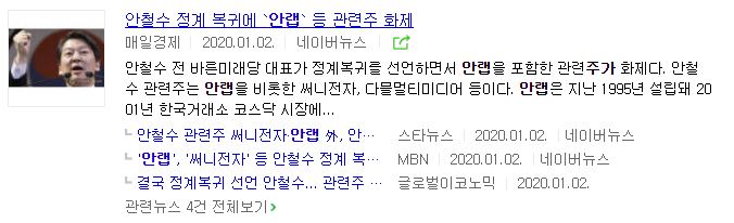 안랩 주가
