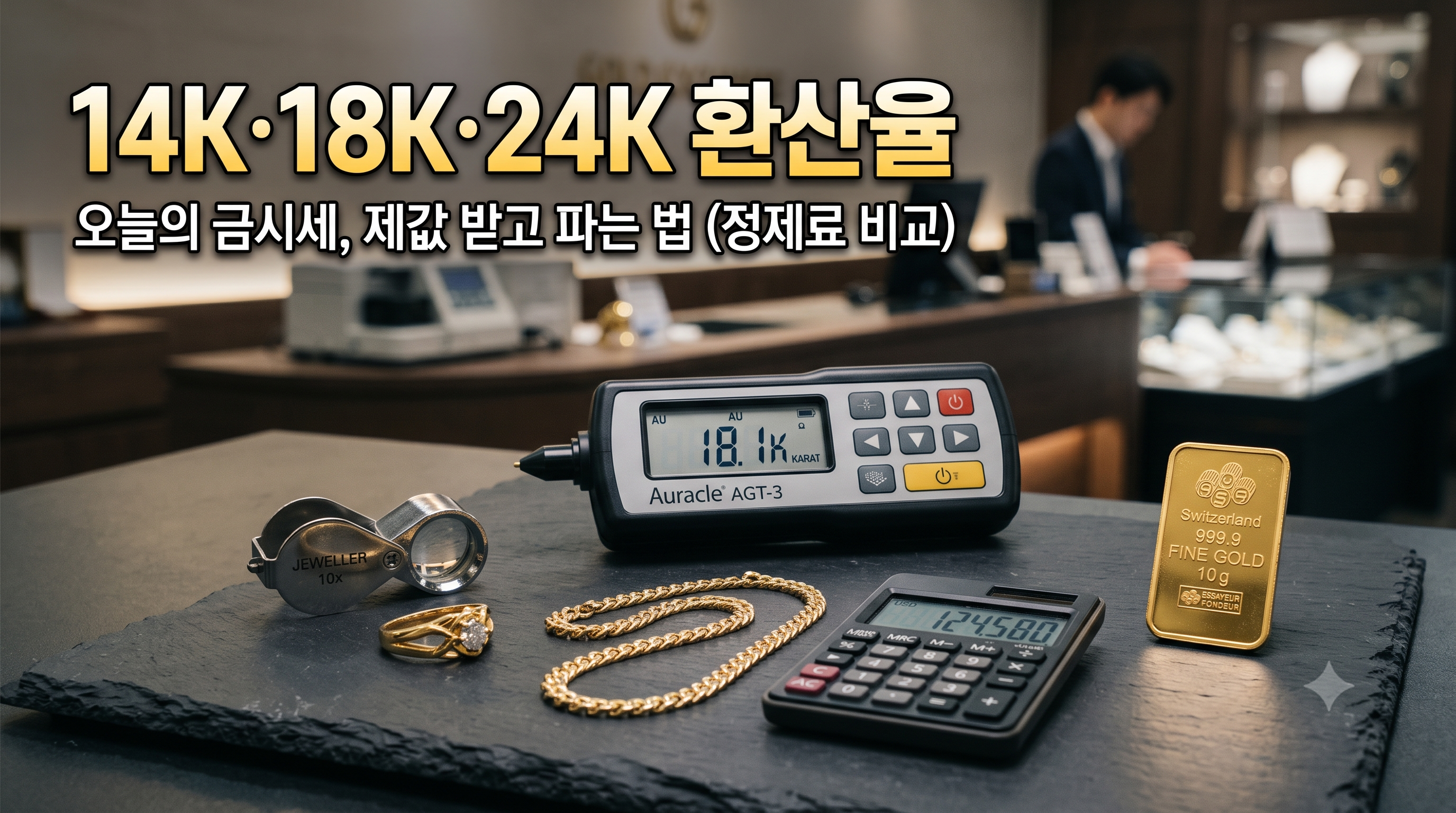 14K 18K 24K 금 순도별 금시세 환산율 계산법과 정제 분석료 실무 비교