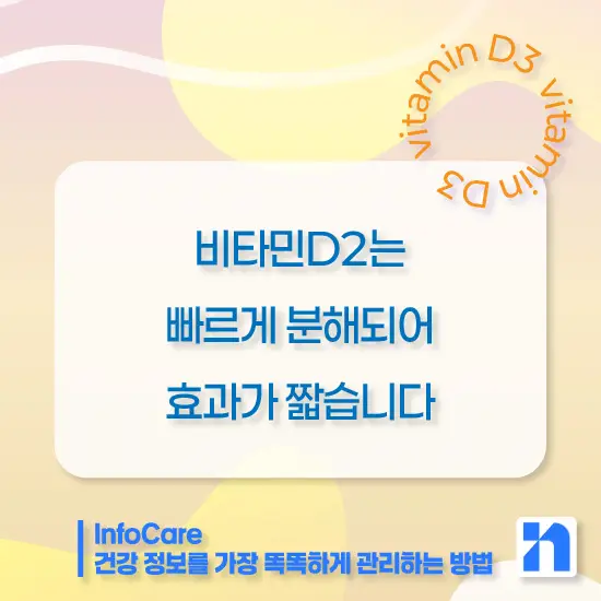 비타민D3 효능 복용방법