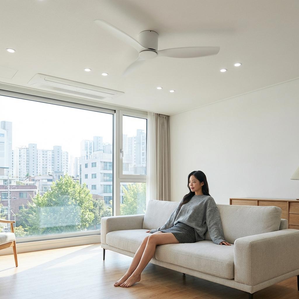 겨울철 역방향 실링팬 공기 순환 효과