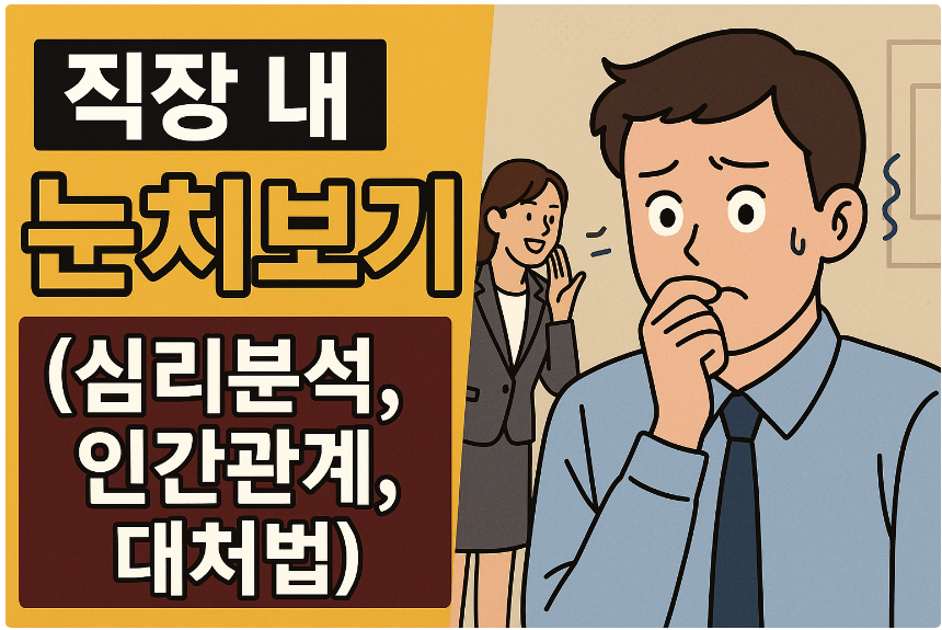 직장 내 눈치보기(심리분석, 인간관계, 대처법)