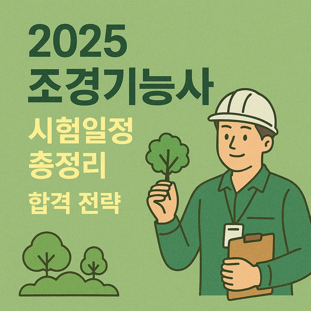 2025 조경기능사 시험일정 총정리 및 합격 전략