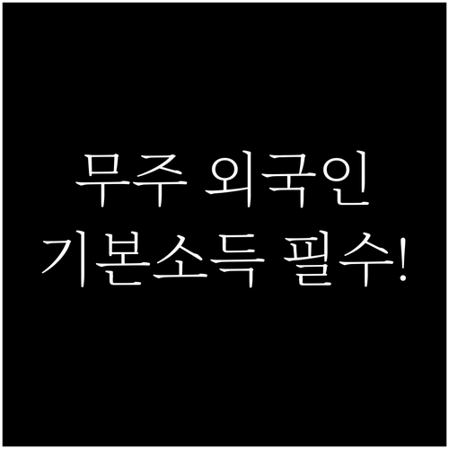 전북 무주군 거주 외국인 기본소득 신..