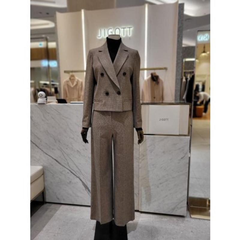 지고트 잔체크 크롭 자켓 바지 슈트 세트 MI JMAE0JK01SL01