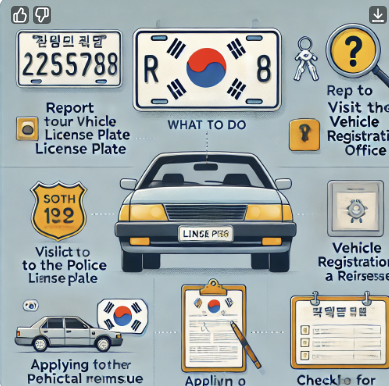 자동차 번호판 도난/분실시 대처법 - 단계별 안내서
