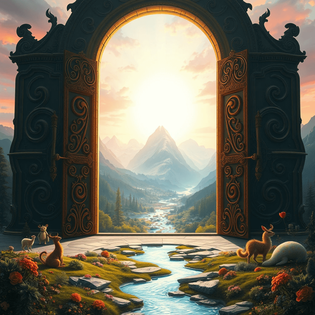 문이 열리면 다른 세계로 연결되는 꿈해몽