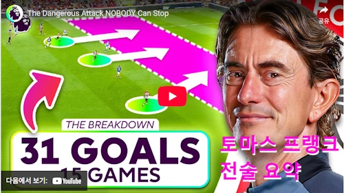 토마스 프랭크 전술 및 득점 요약