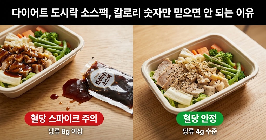 다이어트 도시락 소스팩, 칼로리 숫자만 믿으면 안 되는 이유