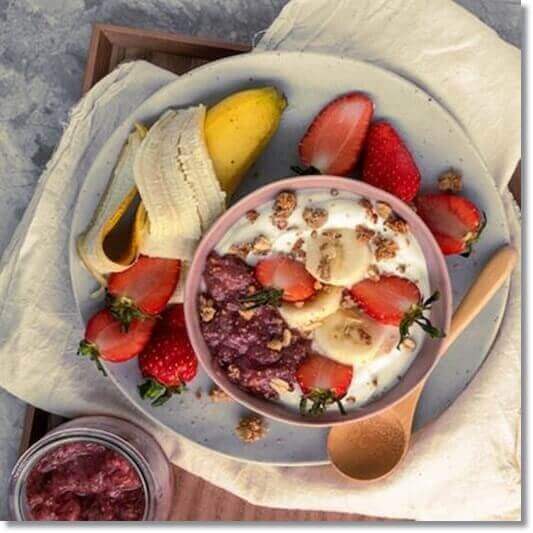 낙산균에 좋은 음식, 바나나 딸기 요구르트