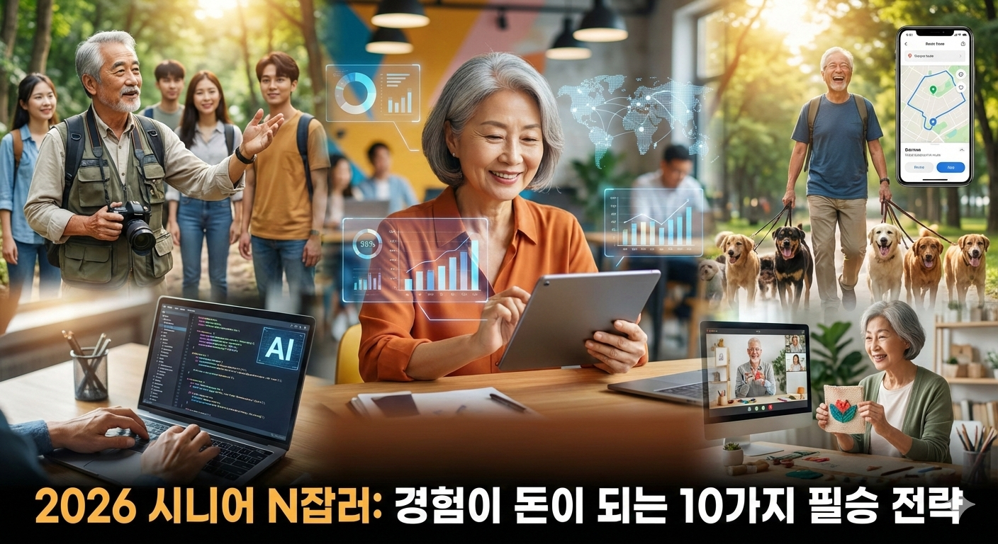 2026 시니어 부업 바이블: 은퇴가 아닌 &lsquo;N잡&rsquo;의 시작, 당신의 경험이 돈이 되는 10가지 필승 전략