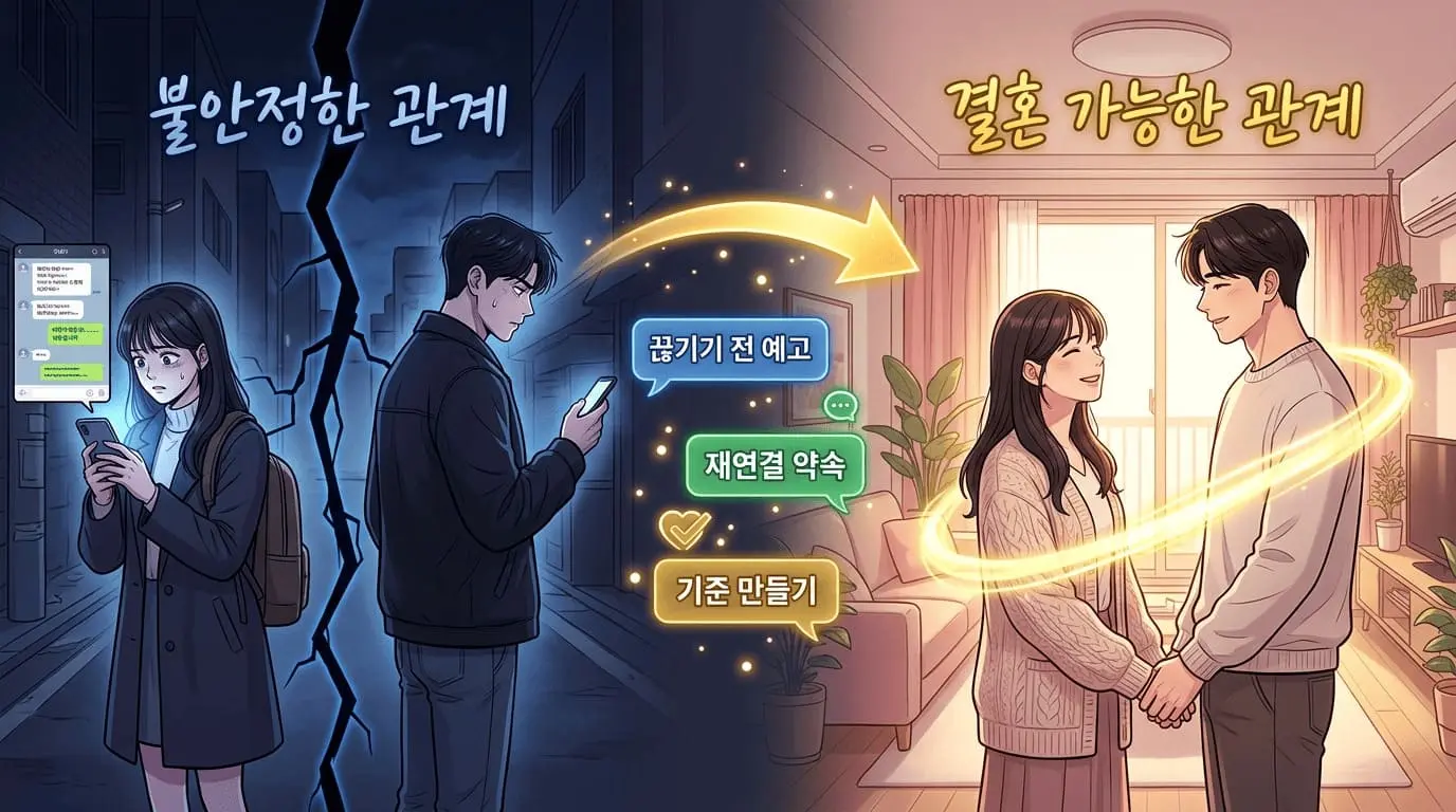 결혼 가능성이 낮아지는 위험 신호도 체크해서 로드맵 만들기