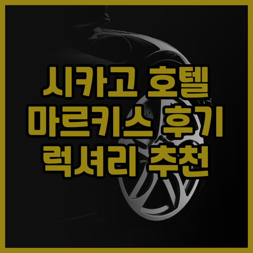 시카고 럭셔리 호텔 메리어트 마르키스..