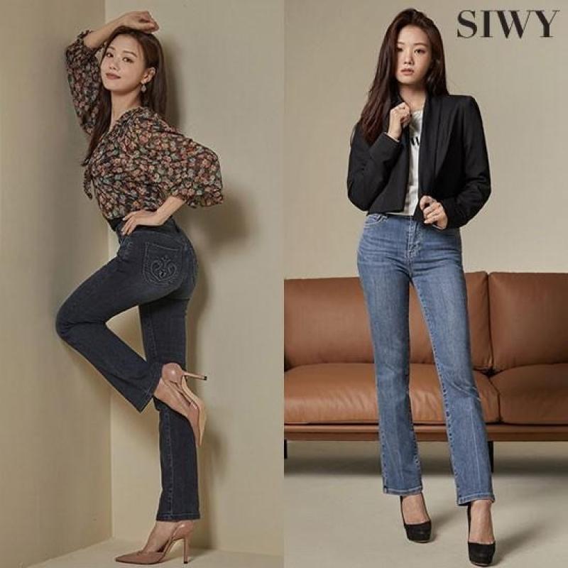 최초2만원인하 SIWY 씨위 21FW EDITH 슬림플레어 데님 2종