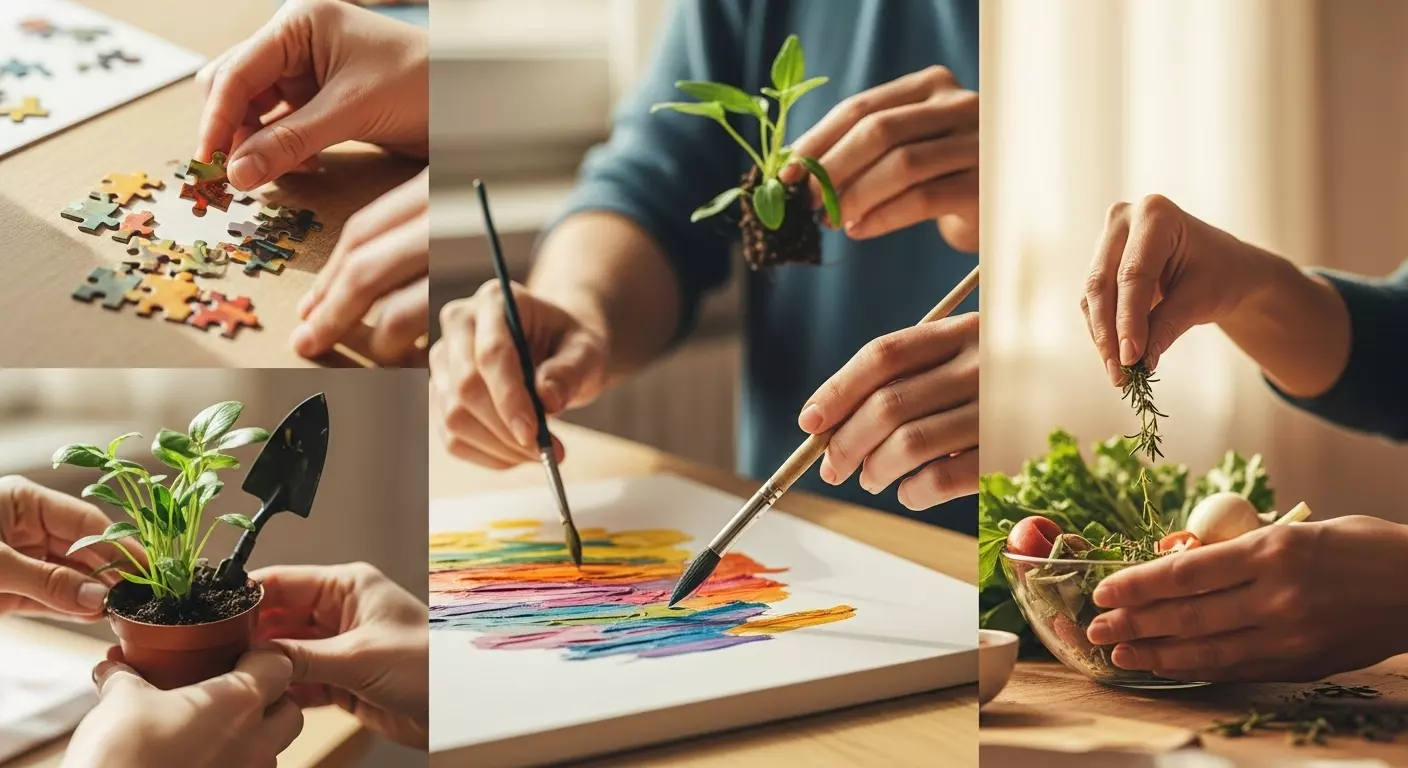 실내 취미 활동 이미지