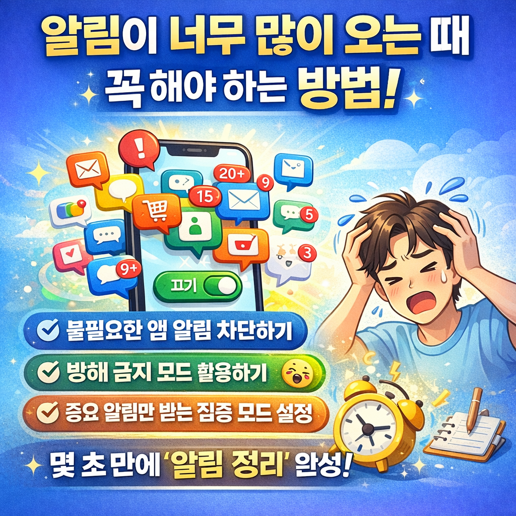 알림이 너무 많이 오는 문제 해결하는 방법