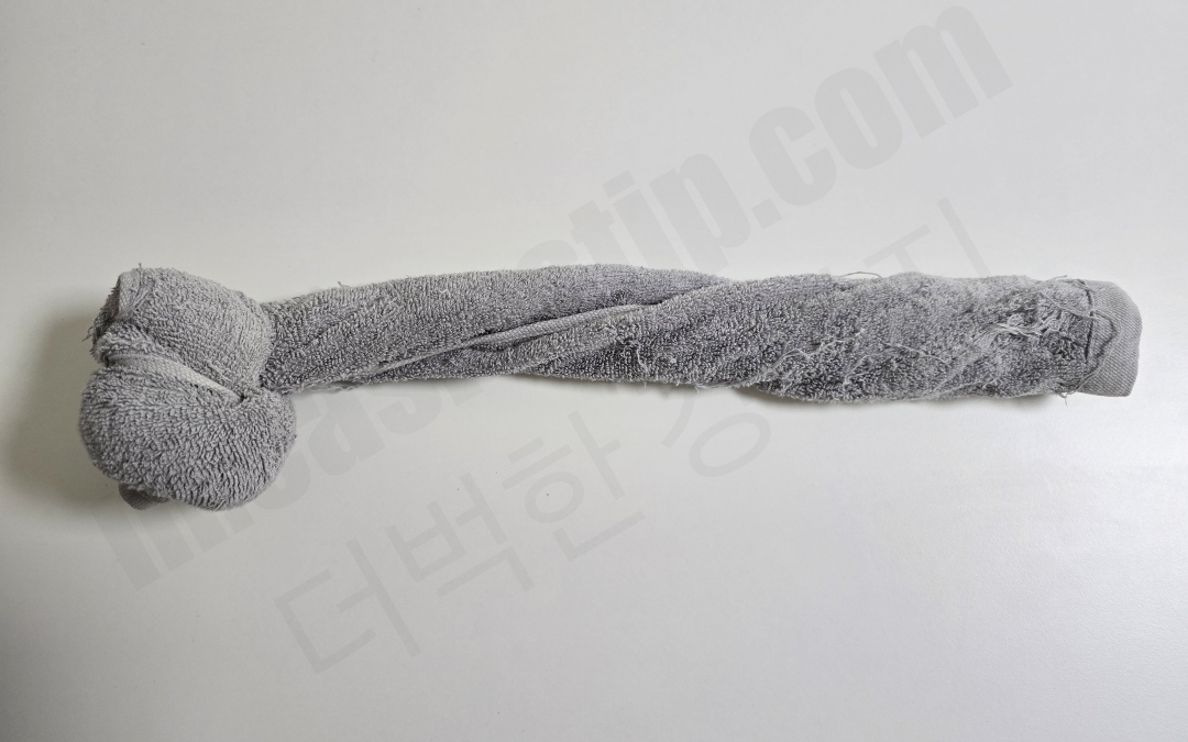 수건으로 만드는 뼈다귀 모양 노즈워크