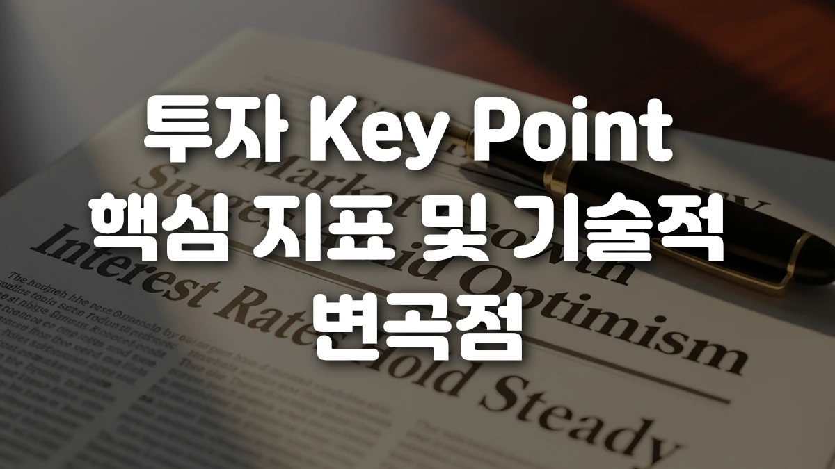투자 Key Point 핵심 지표 및 기술적 변곡점