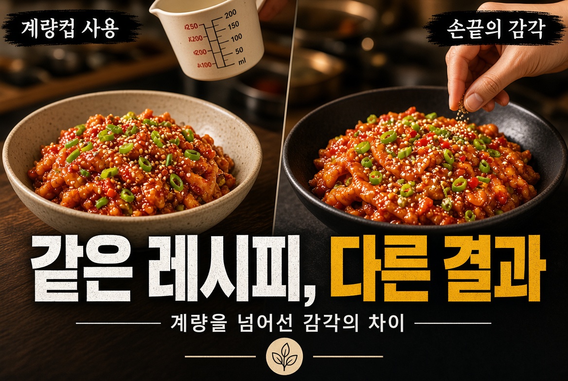 같은 레시피, 다른 결과, 계량을 넘어선 감각의 차이