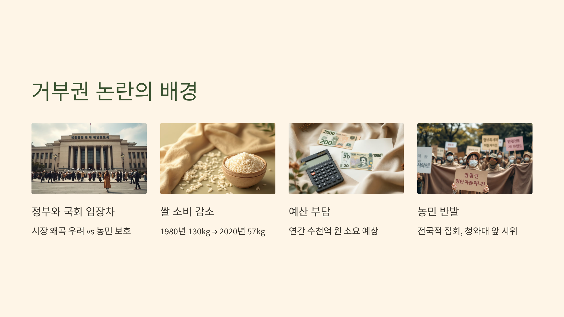 양곡법 거부권 논란의 배경